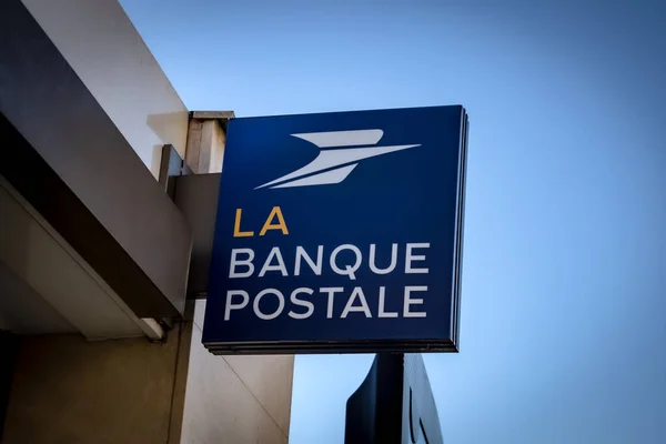 Firma Con Logotipo Del Banco Postal Francia — Foto de Stock