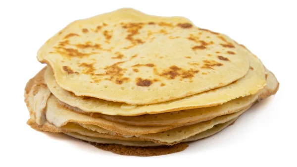 Hög Pannkaka Isolerad Vit Bakgrund — Stockfoto