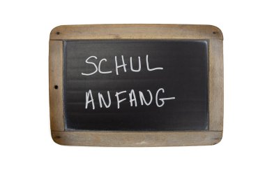 Schul Anfang yazı tahtasıyla 