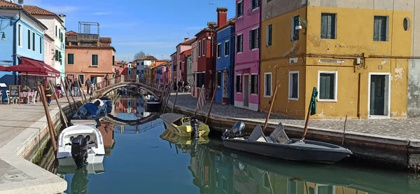 Venice Olaszország Augusztus 2017 Kilátás Nagy Csatorna Burano Veneto Olaszország — Stock Fotó