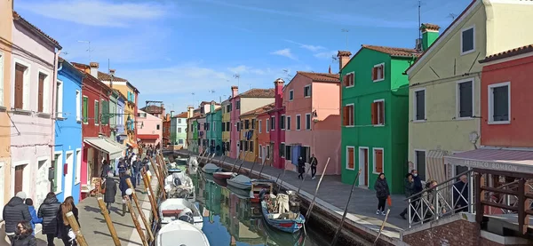 Venice Ιταλία Αυγούστου 2017 Θέα Του Μεγάλου Καναλιού Στο Burano — Φωτογραφία Αρχείου