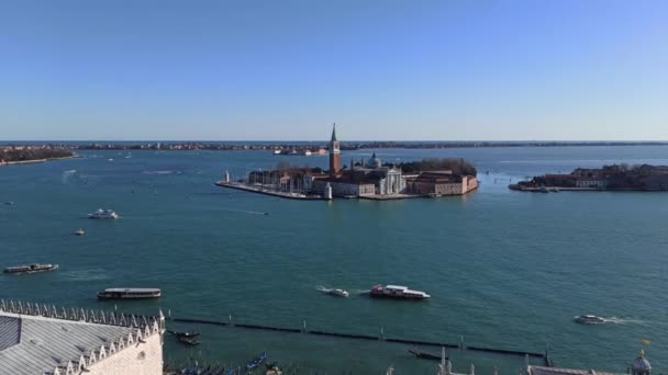 Blick Auf Die Kanäle Der Stadt Venedig Italien — Stockvideo