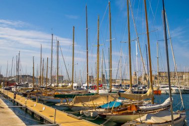 Fransa 'daki Marsilya limanının manzarası