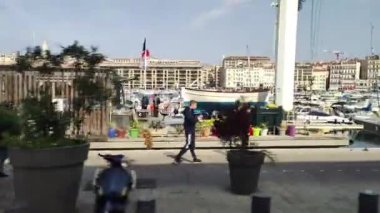 Fransa 'daki Marsilya limanının manzarası