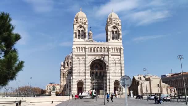 Marsilya Nın Saint Marie Katedrali — Stok video