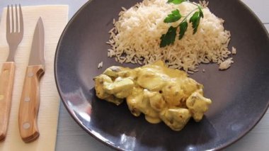 Tavuk göğsü ve pilav.