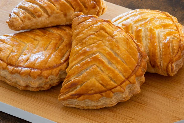 Apple Turnovers Wooden Background — Stock Photo, Image