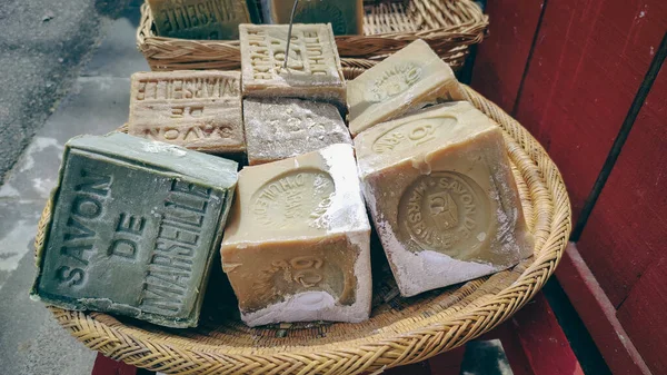 Close Handmade Soap Bars — Stock Photo, Image