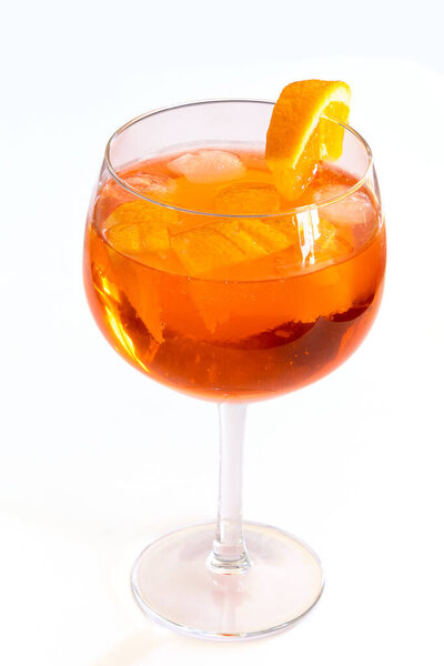 orange cocktail, isolated on a white background