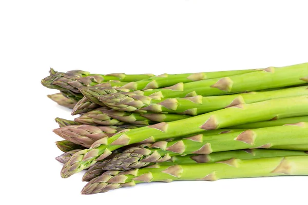 Verse Groene Asperges Geïsoleerd Witte Achtergrond — Stockfoto