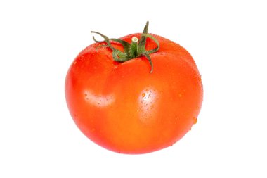 Beyaz arkaplanda izole edilmiş taze domates