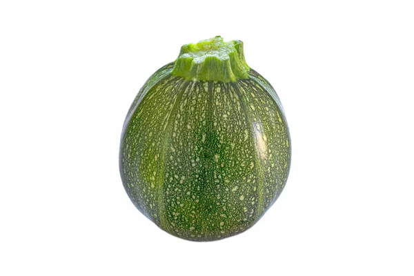 Ronde Courgette Geïsoleerd Een Witte Achtergrond — Stockfoto