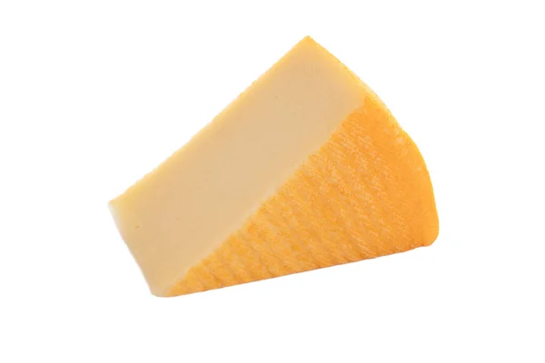 半企業は白い背景に隔離されたチーズを — ストック写真