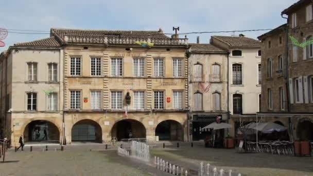 View Town Hall Bagnols Sur Cze France — Vídeo de Stock