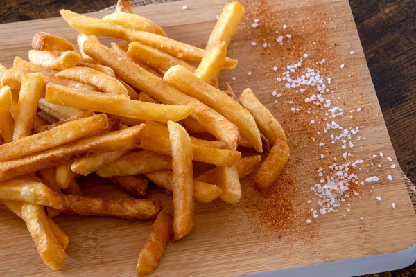 Pile Fresh French Fries Salt — Stock Photo, Image