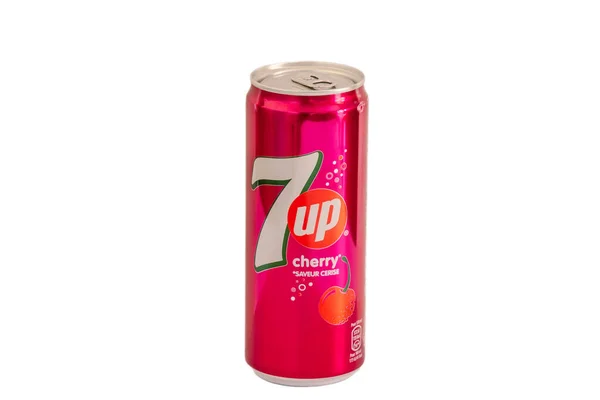 7Up Cherry Marki Można Odizolować Białym Tle — Zdjęcie stockowe