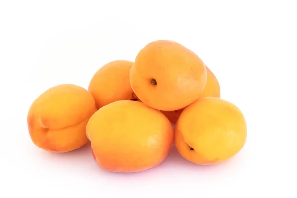 Ripe Apricots Isolated White Background — Stock Photo, Image