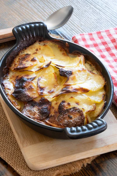 Patate Forno Fatte Casa Con Formaggio — Foto Stock