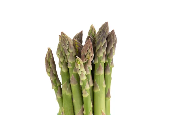 Verse Groene Asperges Geïsoleerd Witte Achtergrond — Stockfoto