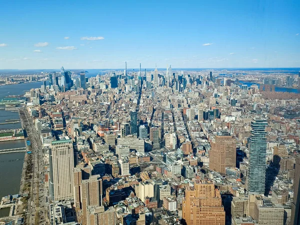 Nova Iorque Skyline Cidade Com Arranha Céus — Fotografia de Stock