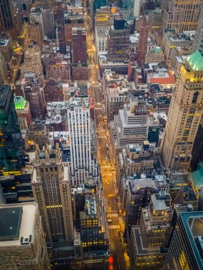 Manhattan, New York 'un hava manzarası.