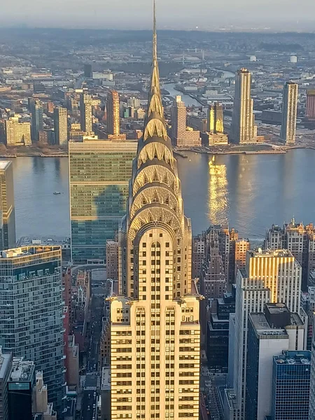Vista Aérea Cidade Manhattan Nova Iorque — Fotografia de Stock