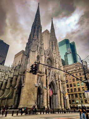 New York 'taki St. Patrick Katedrali manzarası