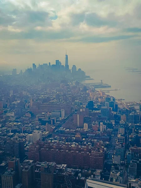 Vista Aérea Manhattan Nova Iorque — Fotografia de Stock