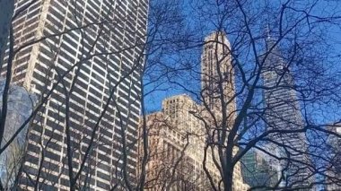  New York şehri. Gökdelenli şehir merkezi manzarası