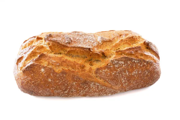 Färskt Bröd Isolerad Vit Bakgrund — Stockfoto