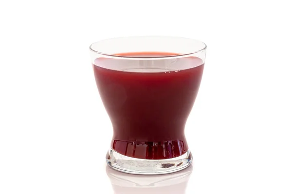 Glass Strawberry Juice Isolated White Background — Stock Photo, Image