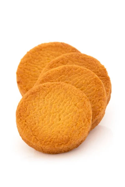 Välsmakande Cookies Isolerade Vit Bakgrund — Stockfoto