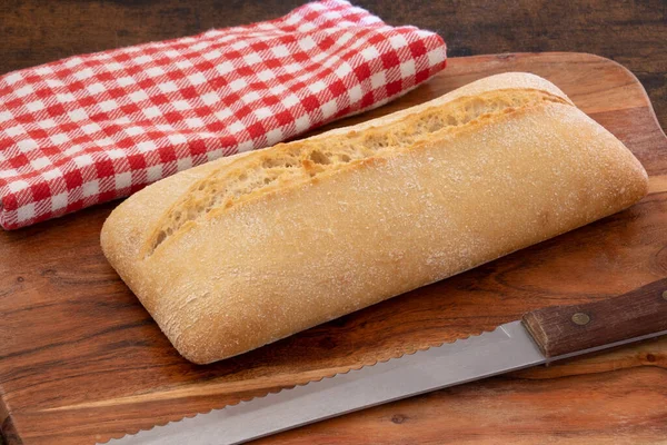 Ciabatta Bread Cutting Board — ストック写真