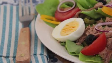 plate of nioise salad close up