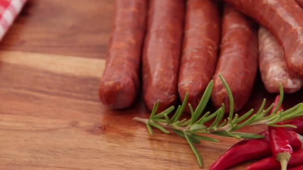 Close Merguez Sausages — Wideo stockowe