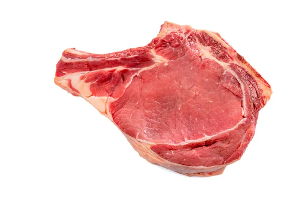 Raw Rib Beef Isolated White Background — Stockfoto