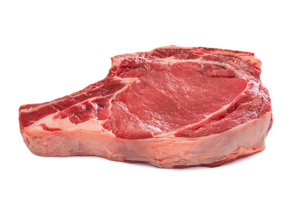 Raw Rib Beef Isolated White Background — Stock fotografie