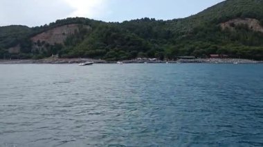 beautiful view of the sea and green coast