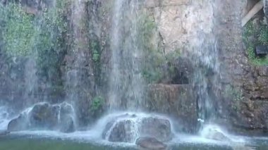 view of beautiful waterfall, video 