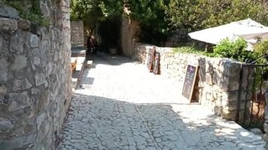 Avrupa eski şehrin dar sokak 