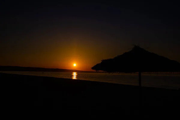 Belo Pôr Sol Sobre Mar — Fotografia de Stock