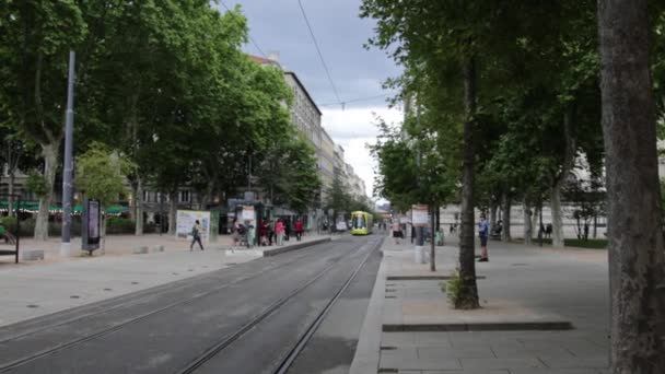 View Saint Tienne Tramway — Stock video