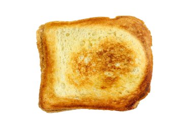 Beyaz arkaplanda izole edilmiş tost