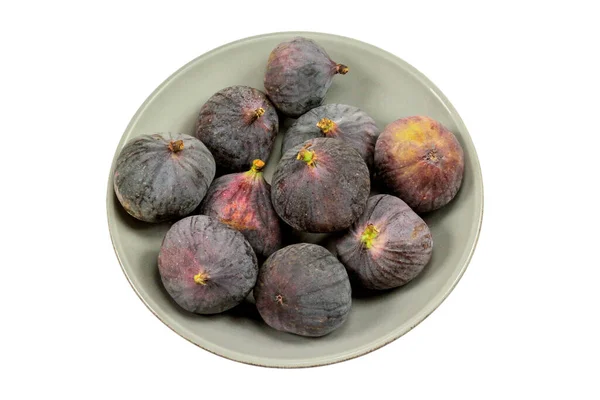 Fresh Figs Bowl White Background — Stockfoto