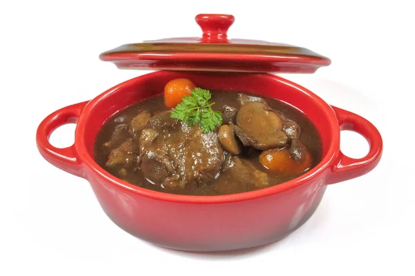 Beef Stew Vegetables Isolated White Background — Stock Fotó
