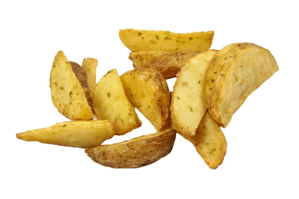Potato Wedge Close Isolated White Background — Stock Photo, Image