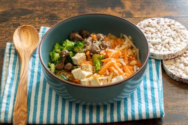 bowl of vegan bibimap close up