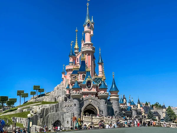 View Sleeping Beauty Castle Disneyland Paris — Foto de Stock
