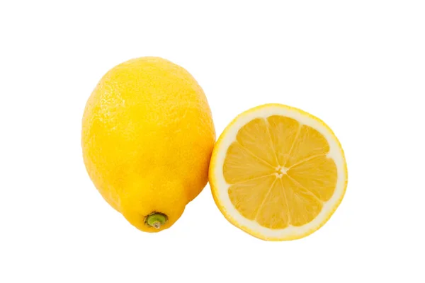 Lemon Diisolasi Pada Latar Belakang Putih — Stok Foto