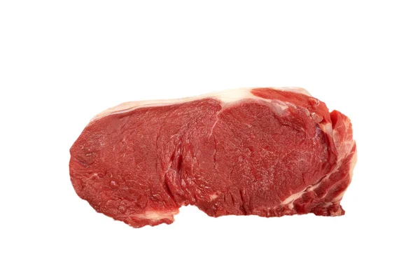 Rohe Rindfleisch Rippenauge Isoliert Nahaufnahme — Stockfoto